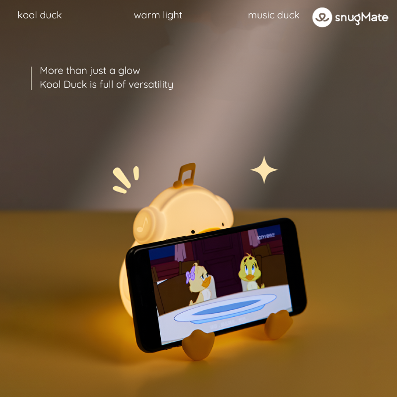 Kool Duck USB Rechargeable Night Lamp with Built-in Phone Holder