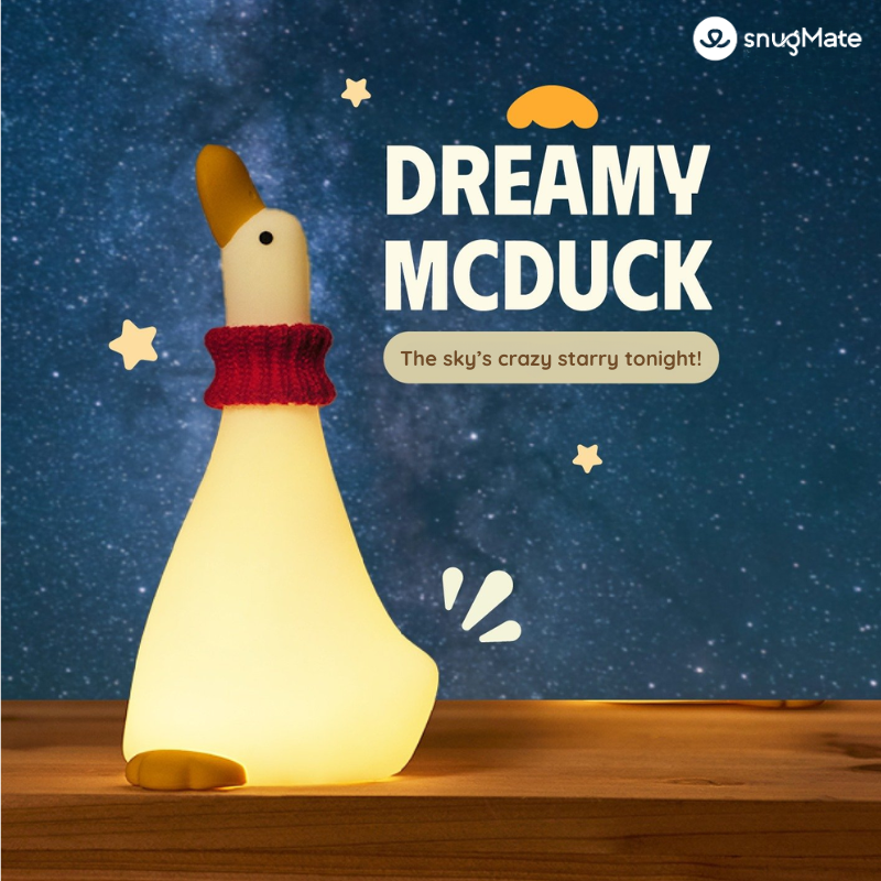 Duck Night Light – The Clueless Little Star-Gazer, USB Rechargeable| DREAMY MCDUCK