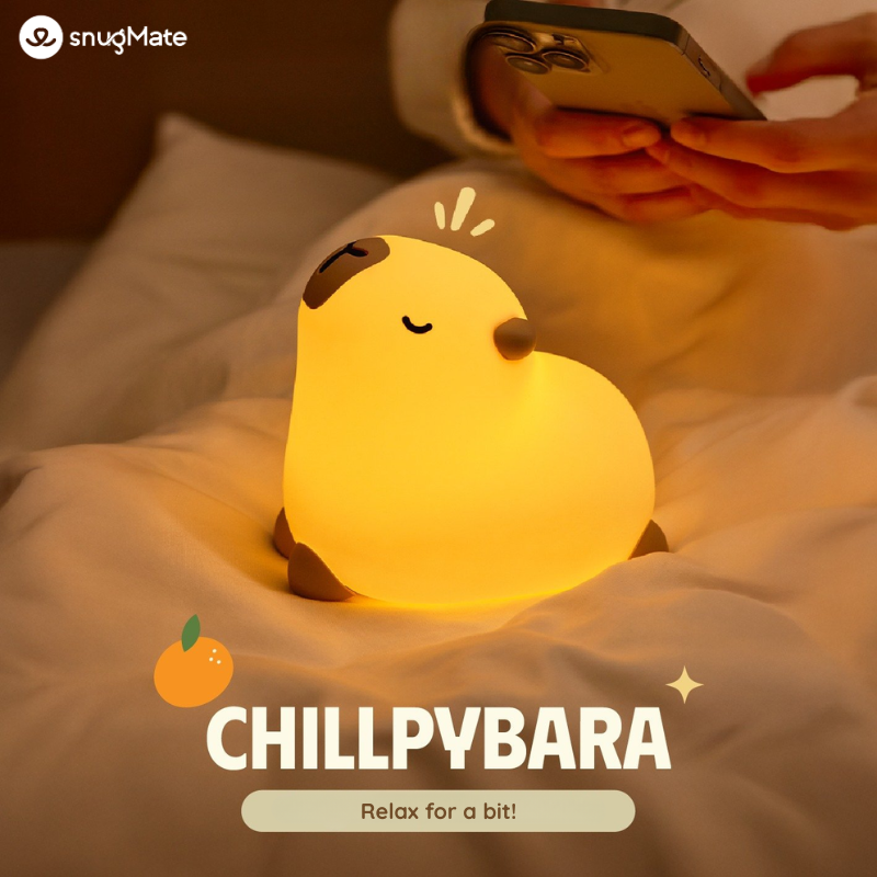Cute Relaxing RGB LED Lamp – Capybara Chilling Design| CHILLPYBARA