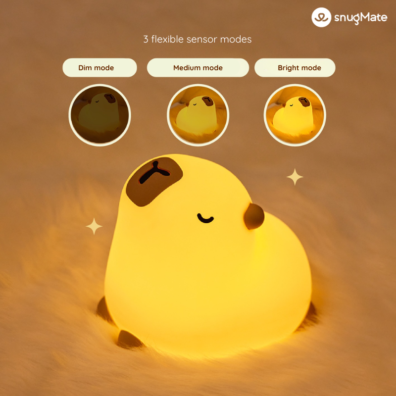Cute Relaxing RGB LED Lamp – Capybara Chilling Design| CHILLPYBARA