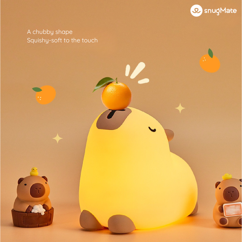 Cute Relaxing RGB LED Lamp – Capybara Chilling Design| CHILLPYBARA