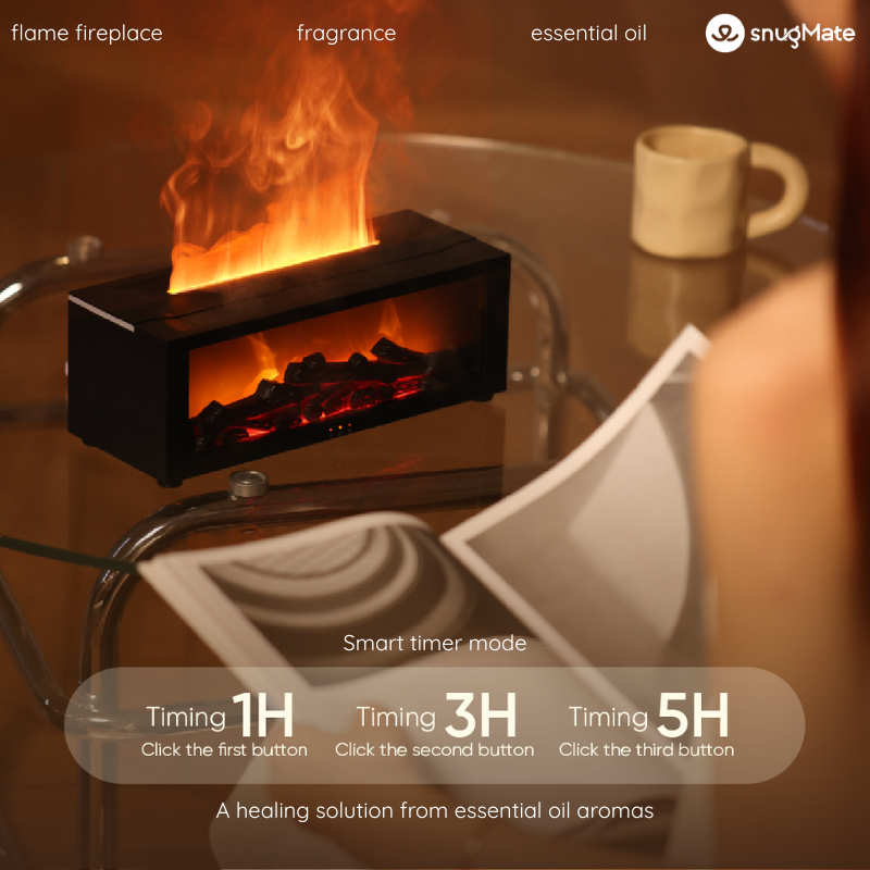 Essential Oil Diffuser with Multifunctional Mist & Fireplace Design | FLAME FIREPLACE