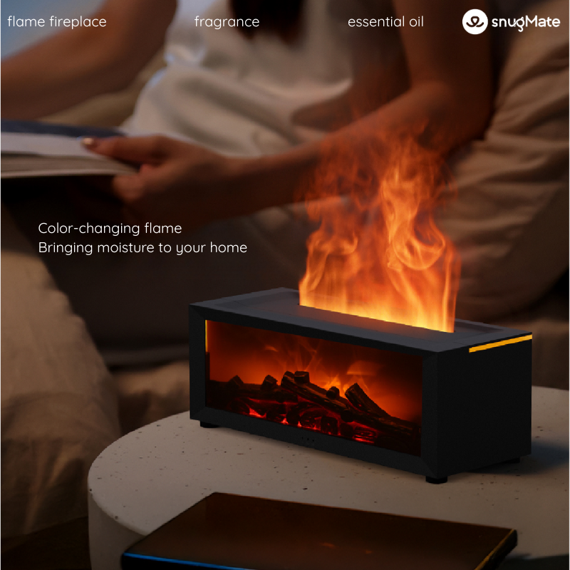 Essential Oil Diffuser with Multifunctional Mist & Fireplace Design | FLAME FIREPLACE