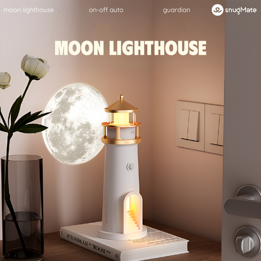 SMART SENSOR LAMP WITH LIGHTHOUSE DESIGN | MOON LIGHTHOUSE
