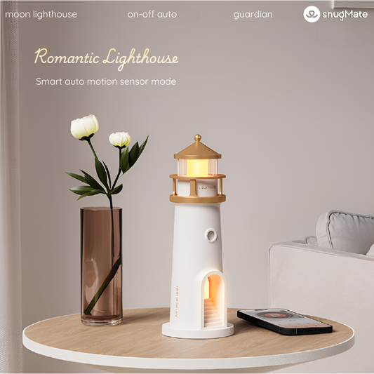 SMART SENSOR LAMP WITH LIGHTHOUSE DESIGN | MOON LIGHTHOUSE