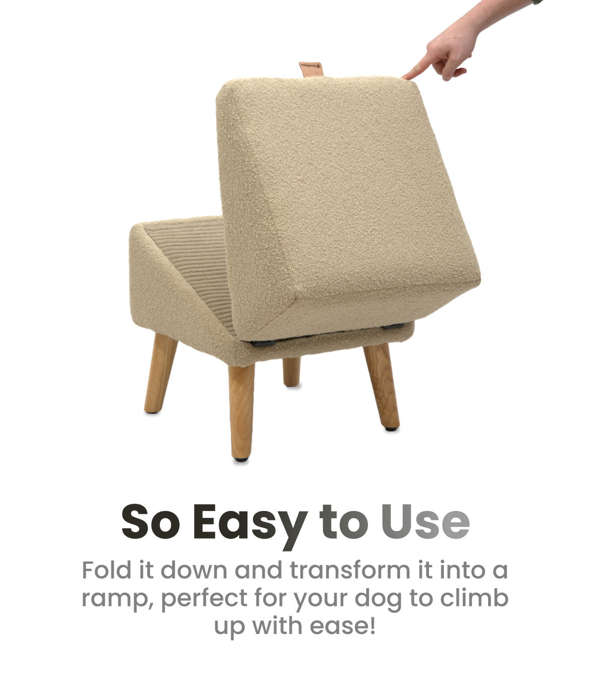 2-in-1 Wooden Dog Ramp & Step Stool for Home – Convertible Pet Stairs